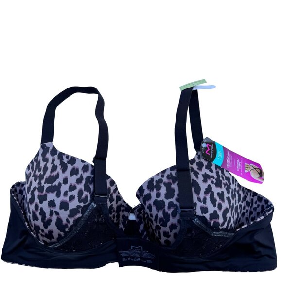 Maidenform 36C T-Shirt Bra SmartZone Cups & Convertible Straps Leopard Print New - Picture 14 of 16